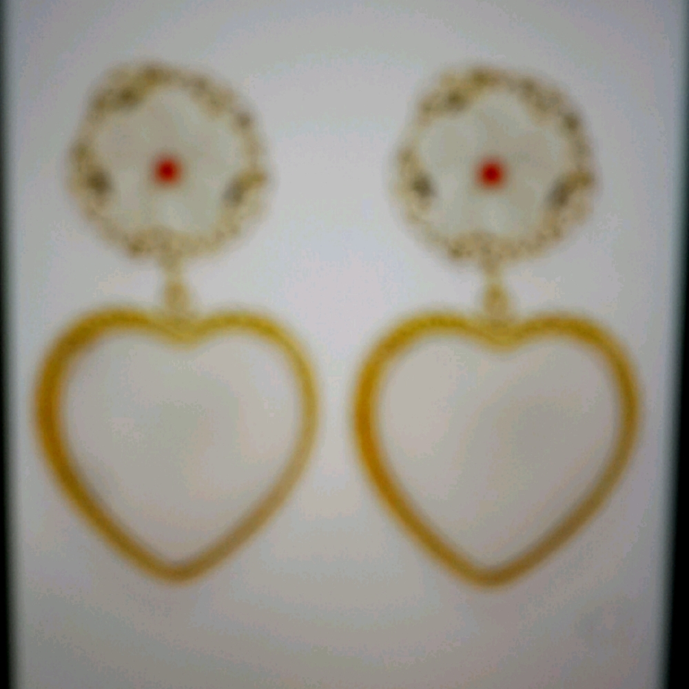 Hp! ♥️❤️♥️RARE ❤️‍🔥Be my lover handcrafted porcelsin earrings - Picture 3 of 5